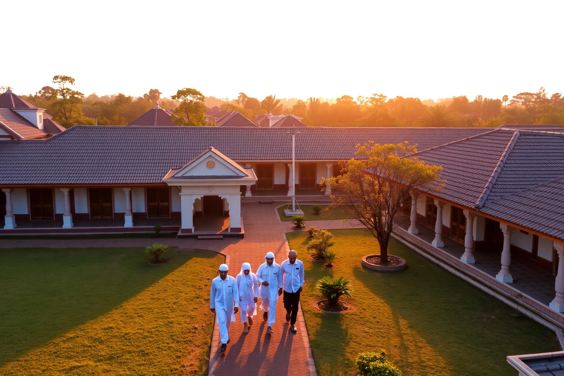 Pesantren Mu'allimin Yogyakarta campus at golden hour